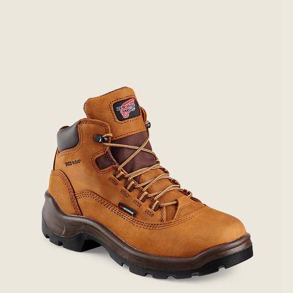 Work Støvler Dame - Red Wing Flexbond - 5-Inch Waterproof Safety Toe - Brune - XOYDGB-241